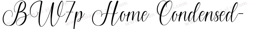 BW7p Home Condensed字体转换